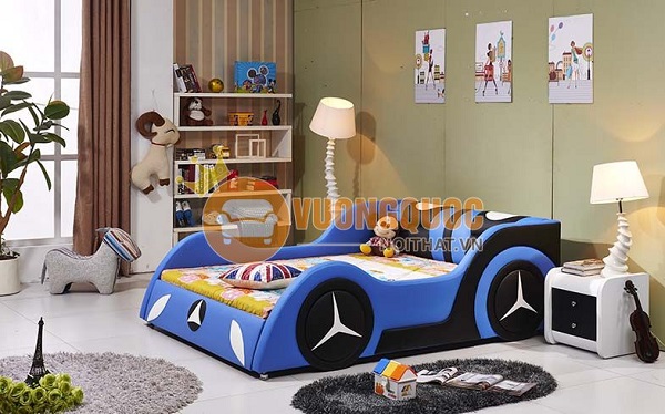 2.4. Giường ngủ cho bé trai 10 tuổi thiết kế hình ô tô